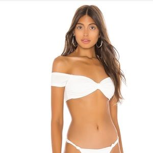 REVOLVE X Chantel Jeffries Catherine Bikini Top in white from Superdown